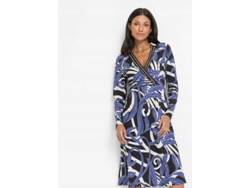 B.P.C sukienka midi z nadrukiem r.36/38