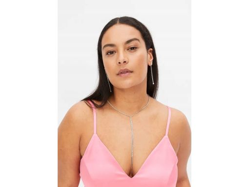 B.P.C różowa sukienka satynowa długa r.40/42