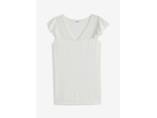 B.P.C bluzka z koronką i falbankami 40/42.