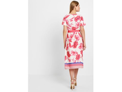 B.P.C kolorowa sukienka z wiązaniem w pasie ^36/38