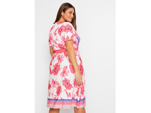 B.P.C kolorowa sukienka z wiązaniem w pasie ^36/38