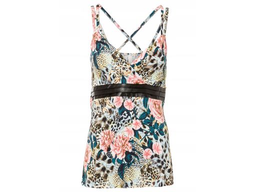 B.P.C bluzka ze wstawką ze sztucznej skóry ^40/42