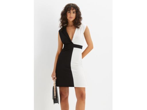 B.P.C sukienka efektowna czarno-biała 36/38.