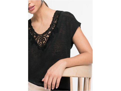 B.P.C bluzka z koronką czarna ^36/38