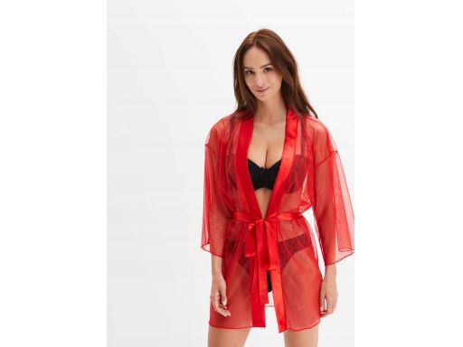 VENUS kimono szlafrok z siateczkowy czerwony r.44/46