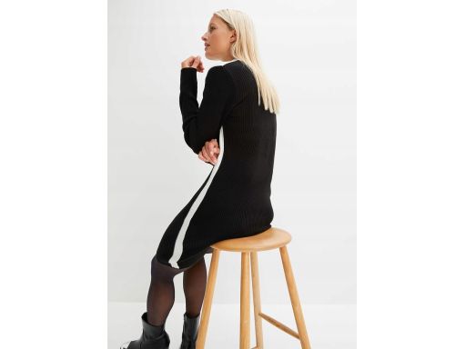 B.P.C sukienka dzianinowa czarno-biała prążek ^32/34