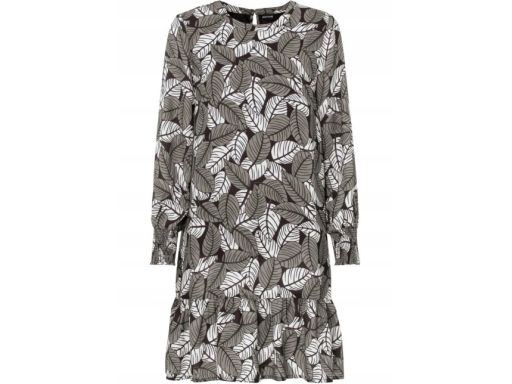 B.P.C sukienka szyfonowa z nadrukiem r.38