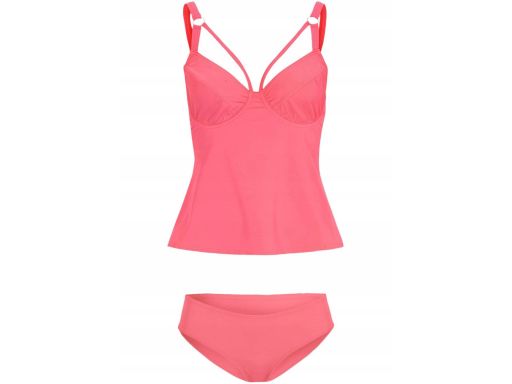 B.P.C tankini różowe neonowe z figami ^42 (80D)