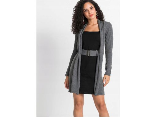 B.P.C sukienka dzianinowa z paskiem w optyce 2w1 ^36/38