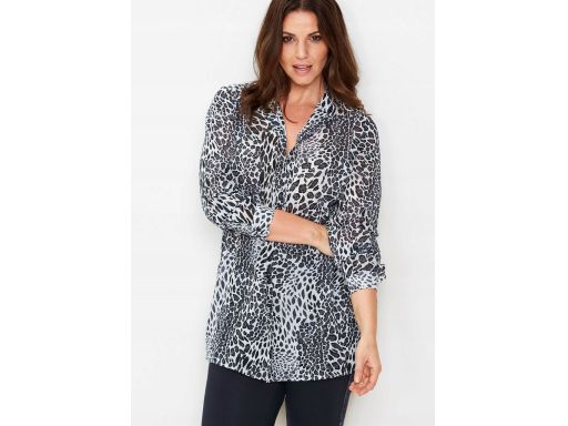 B.P.C bluzka czarno-biała szyfonowa w cętki r.44