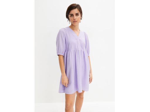 B.P.C sukienka z bufiastymi rękawami liliowa ^42