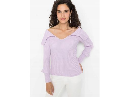 B.P.C sweter odkryte ramiona jasny fiolet ^36/38