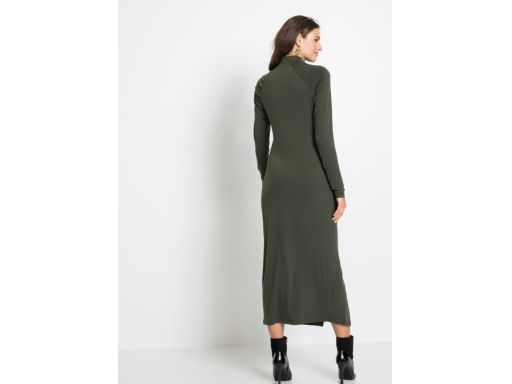B.P.C Sukienka midi ciemna zieleń ^36/38