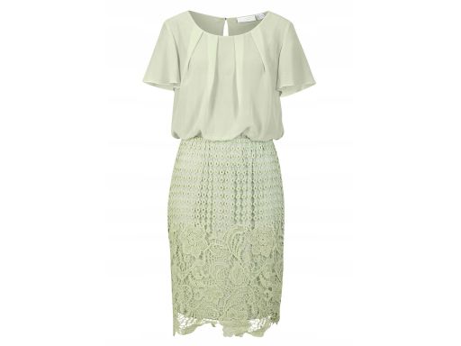 B.P.C sukienka szyfonowa z koronką r.42