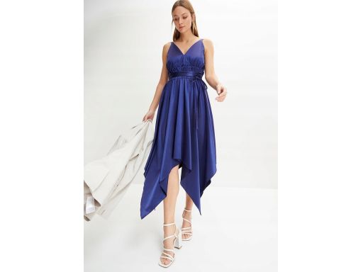B.P.C sukienka midi satynowa asymetryczna r.36/38