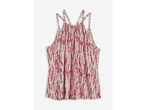 B.P.C top z wiskozy kremowy w różowe wzory 44/46.