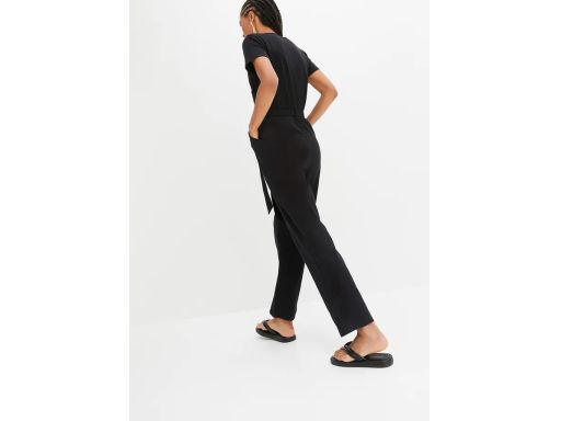 B.P.C czarny kombinezon bawełniany krótki rękaw r.56/58