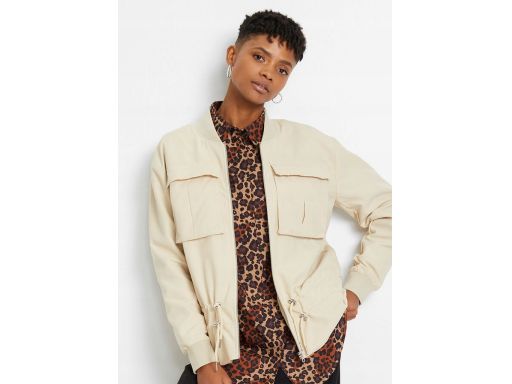 B.P.C krótka kurtka przejściowa beżowa 42.