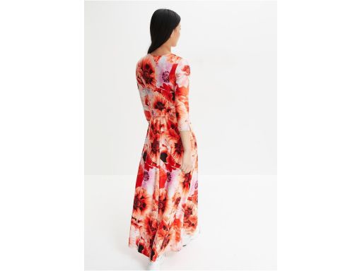 B.P.C długa sukienka w kolorowe kwiaty 36/38.