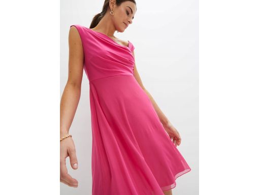 B.P.C asymetryczna sukienka różowa 44/46.