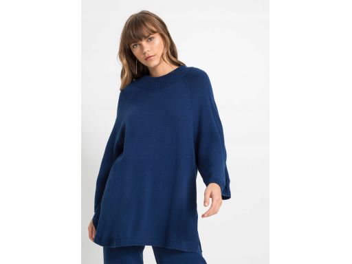 B.P.C długi sweter granatowy r.32/34