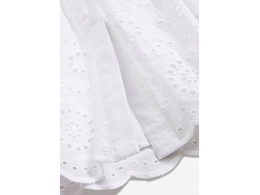 B.P.C biała sukienka z ażurowym haftem z kołnierzykiem r.40