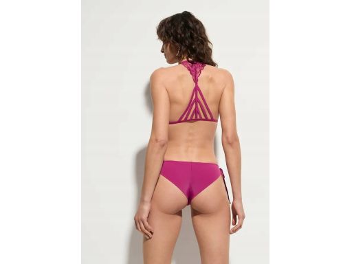 B.P.C bikini wiązane z koronką trójkątne miseczki kolor biskupi 40 (80