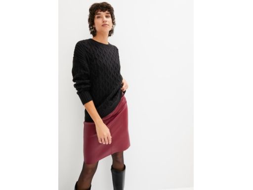 B.P.C czarny sweter damski z warkoczami r.40/42