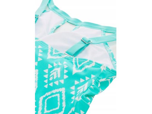 B.P.C turkusowe tankini w białe wzory z figami ^46