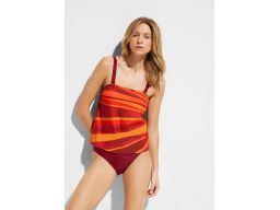 B.P.C tankini czerwono-pomarańczowe z figami ^44