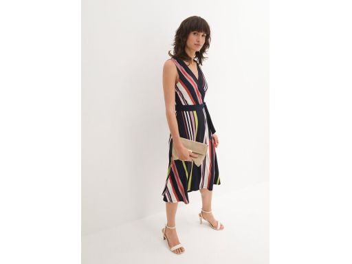 B.P.C sukienka midi w kolorowe paski ^40/42