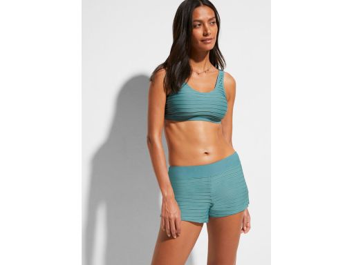 B.P.C sportowe bikini bustier prążkowane szałwiowe 42.