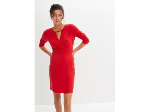 B.P.C sukienka czerwona z dżerseju 40/42.