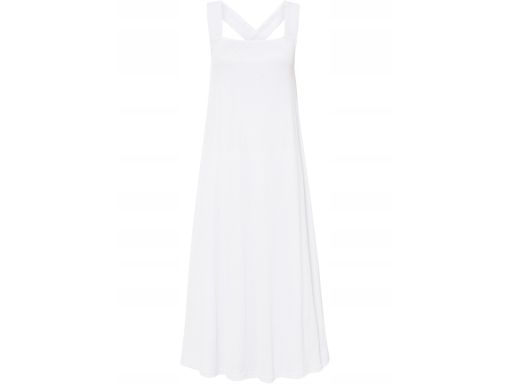 Sukienka biała letnia z krepy 44/46.