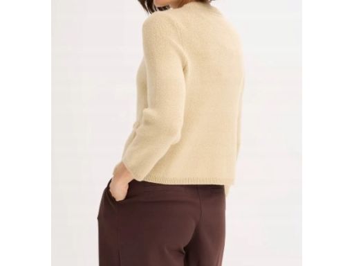 B.P.C sweter ze złotymi guzikami beżowy r.40/42