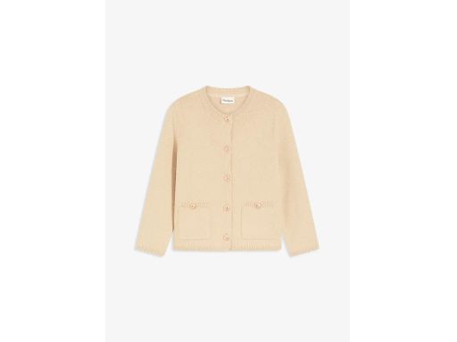 B.P.C sweter ze złotymi guzikami beżowy r.40/42