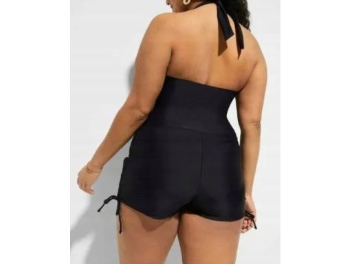 B.P.C kombinezon kąpielowy czarny z wiązaniem 44.