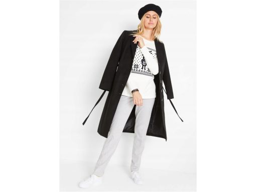 B.P.C bluzka z welurowym wzorem śmietankowa r.52/54