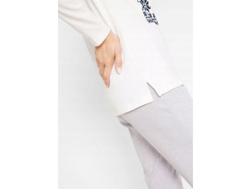 B.P.C bluzka z welurowym wzorem śmietankowa r.52/54