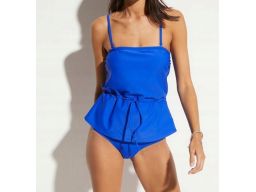 B.P.C tankini szafirowe z baskinką i z figami 44.
