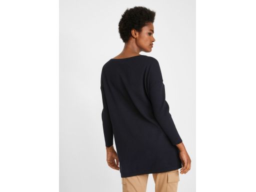 B.P.C dzianinowy dłuższy sweter czarny 36/38.