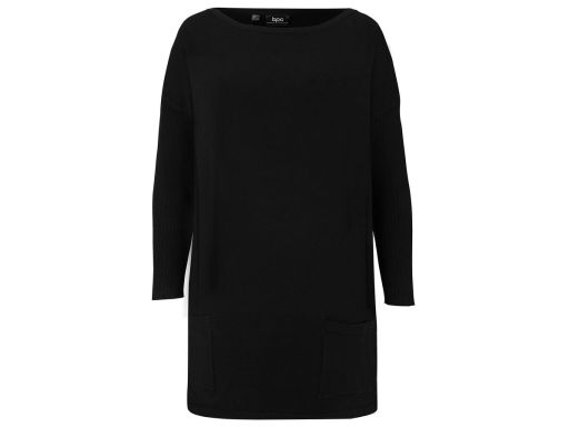 B.P.C dzianinowy dłuższy sweter czarny 36/38.