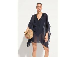 B.P.C ekskluzywna szyfonowa tunika plażowa z kamieniami r.40/42