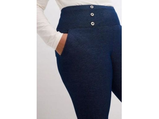 B.P.C spodnie materiałowe imitacja jeansu ocieplane r.48/50