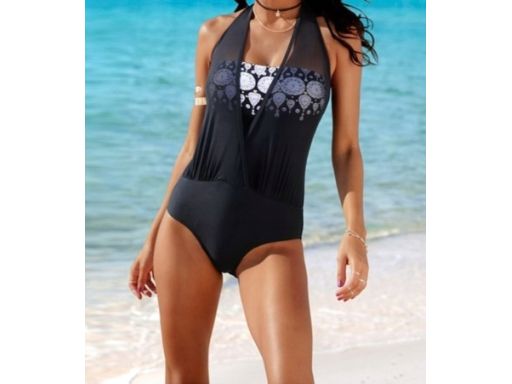 B.P.C strój kąpielowy sexi czarny z siateczką 40.