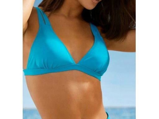 B.P.C bikini turkusowe ozdobne paski z figami 38.