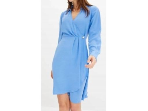 B.P.C niebieska sukienka kopertowa ^54