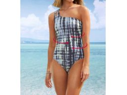 B.P.C kostium kąpielowy asymetryczny na jedno ramię we wzory 42.