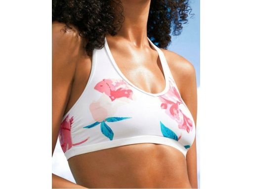 B.P.C bikini bustier z figami białe w kolorowe wzory 38.