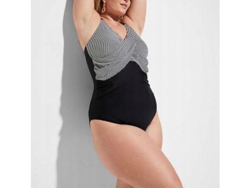 B.P.C kostium jednoczęściowy czarny w białe paski r.42